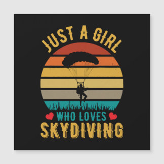 Carte Magnétique juste une fille qui aime le parachutisme