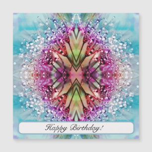 Carte Magnétique Kaléidoscope Dewdrops : Art Floral Abstrait