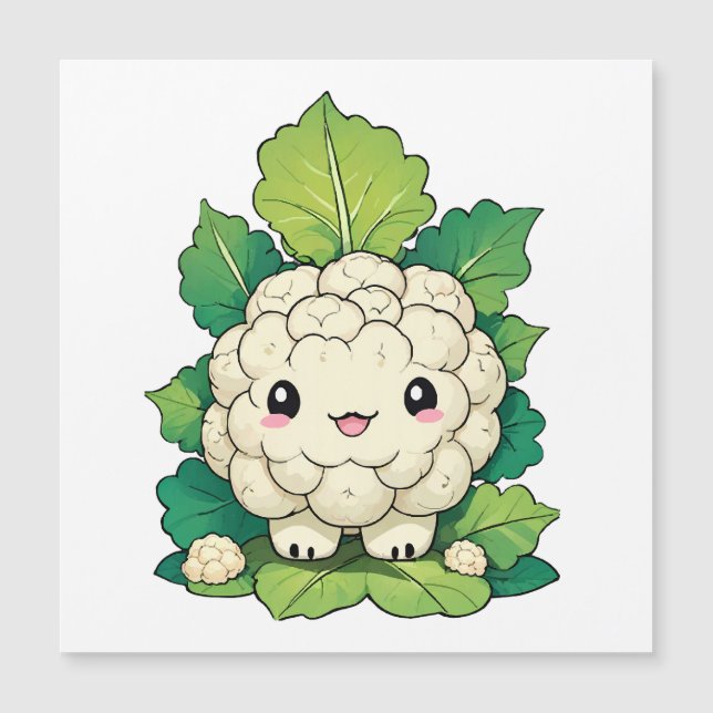 Carte Magnétique Kawaii Chou-fleur (Devant)