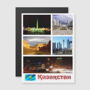 Carte Magnétique Kazakhstan - Mosaïque -