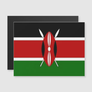 Carte Magnétique Kenya - Drapeau -