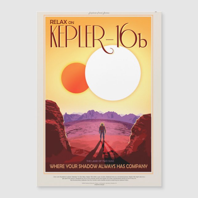 Carte Magnétique Kepler Space Voyage Destination Planète Aventure (Devant)