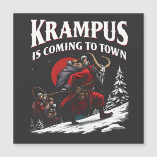 Carte Magnétique Krampus arrive en ville Krampus Noël