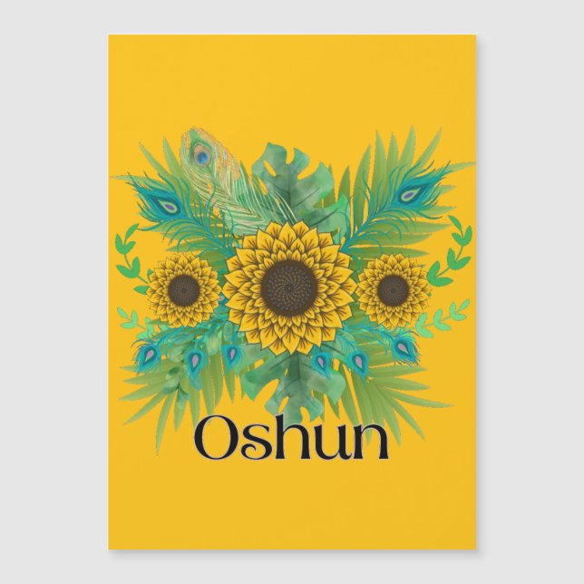 Carte Magnétique La déesse d'Oshun Tournesols (Devant)