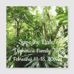 Carte Magnétique La forêt dominicaine I Tropical Sauvez la date