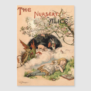 Carte Magnétique La Nursery Alice 1890 Couverture Vintage Wonderlan