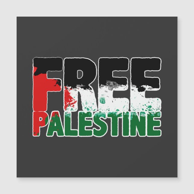Carte Magnétique La Palestine libre met fin à l'apartheid (Devant)