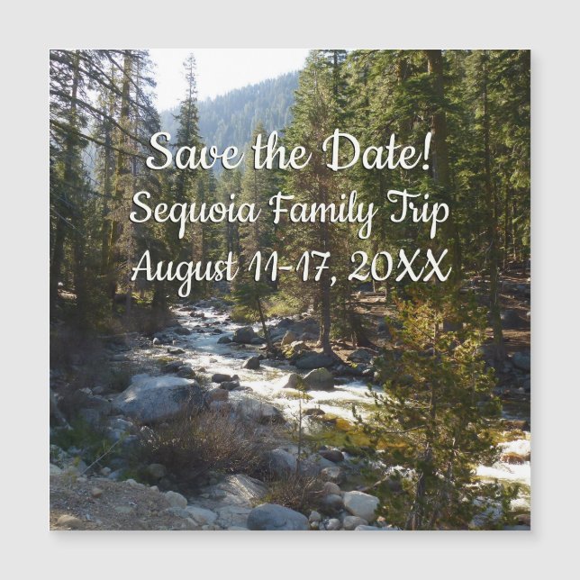 Carte Magnétique La rivière Kaweah dans le parc national de Sequoia (Devant)