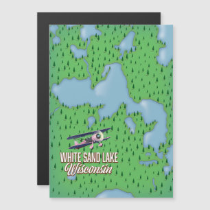 Carte Magnétique Lac de sable blanc Wisconsin