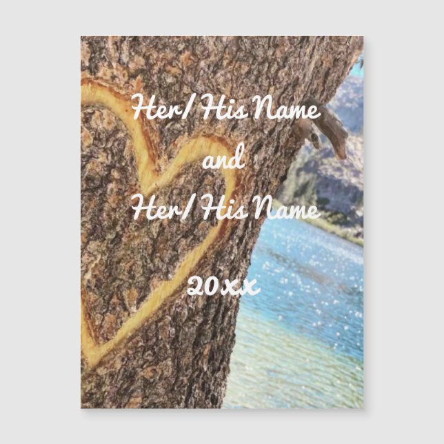 Carte Magnétique Lac Tahoe Blue Water Tree Heart Love (Devant)