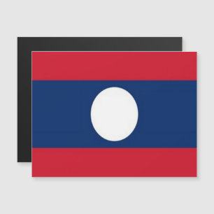Carte Magnétique Laos - Drapeau -