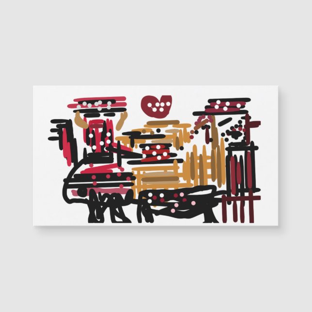 Carte Magnétique l'art pop de la Saint-Valentin  (Devant)