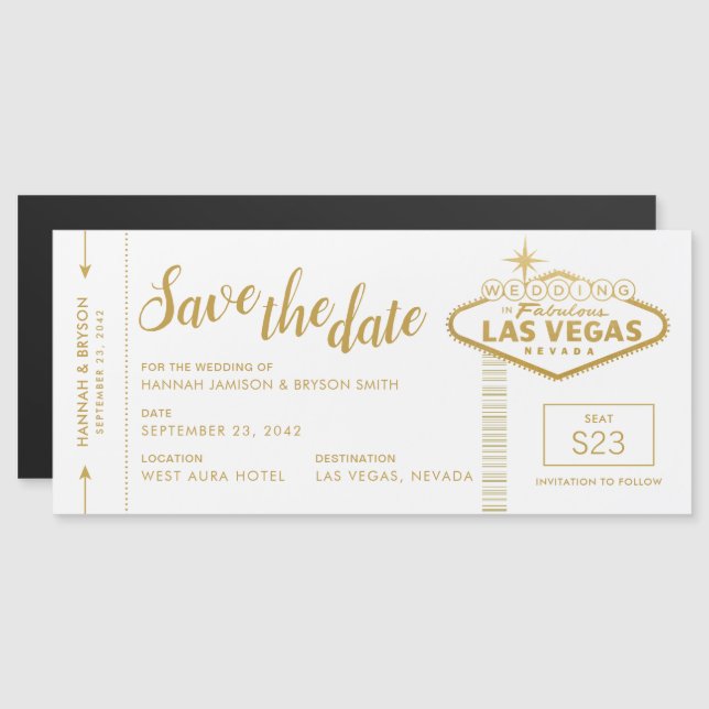 Carte Magnétique Las Vegas Boarding Pass Magnétique Enregistrer la  (Devant / Derrière)