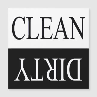 Carte Magnétique Lave-vaisselle noire propre