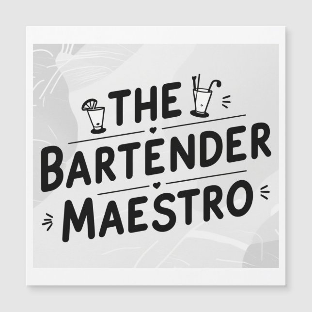 Carte Magnétique Le barman Maestro (Devant)