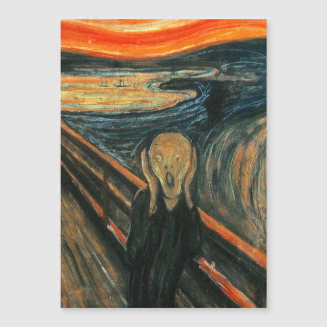 Carte Magnétique Le cri Edvard Munch Art Expressionniste Moderne (Devant)