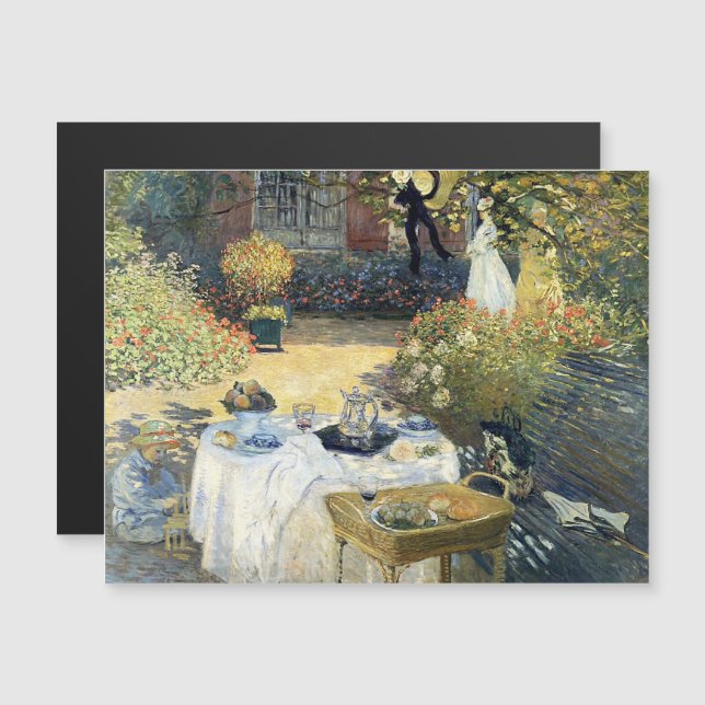 Carte Magnétique Le déjeuner Claude Monet    (Devant / Derrière)