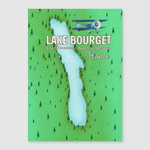 Carte Magnétique Le lac Bourget France belle affiche de voyage