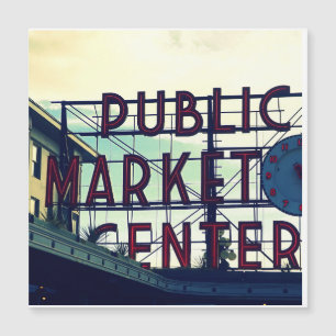 Carte Magnétique Le marché Pike Place de Seattle