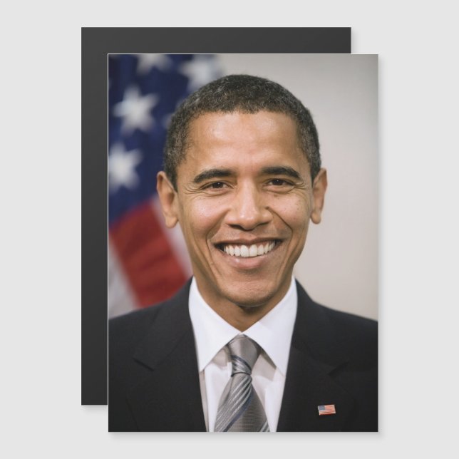 Carte Magnétique Le président américain élu Barack Obama (Devant / Derrière)