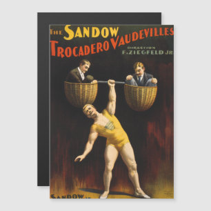 Carte Magnétique Le Sandow Eugen Sandow Vaudeville Weightlifter
