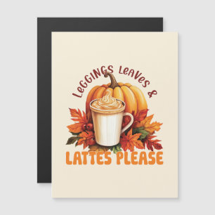 Carte Magnétique Leggings, Feuilles et lattes S'il vous plaît - Aut