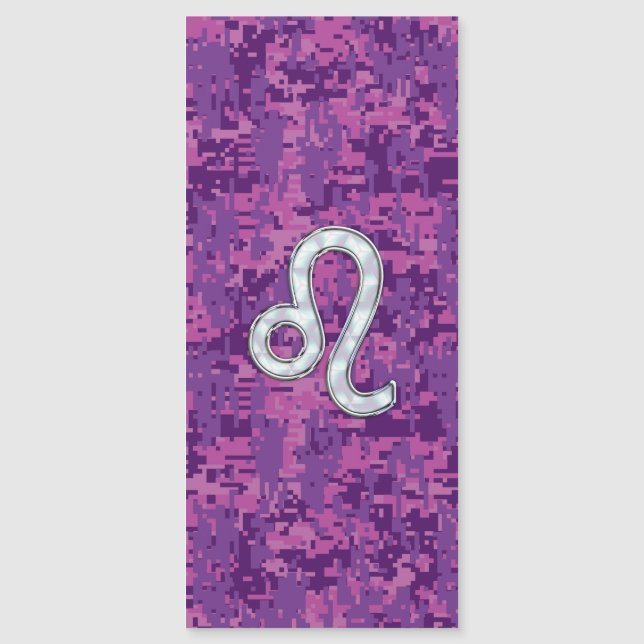 Carte Magnétique Léo Connexion Girl rose Fuchsia Camo numérique (Devant)