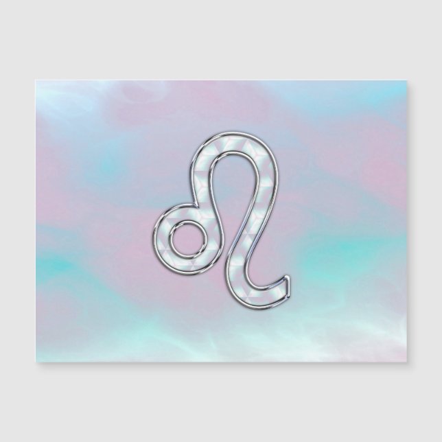 Carte Magnétique Leo Zodiac Connexion Mère style perle Imprimer (Devant)
