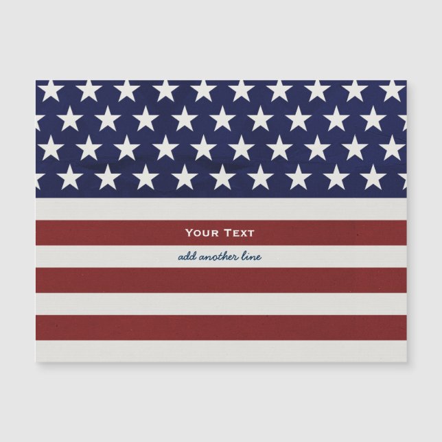 Carte Magnétique Les Etats-Unis drapeau américain coutume (Devant)