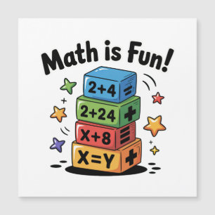 Carte Magnétique Les maths sont des autocollants amusants
