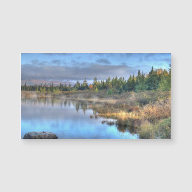 Carte Magnétique Lever du soleil d'automne au lac Moosehead Maine (Devant)