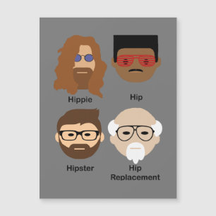 Carte Magnétique L'évolution de la hanche - hippie au remplacement 