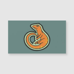 Carte Magnétique Lézard orange de longue queue avec des taches