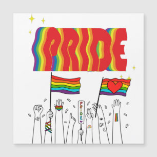 Carte Magnétique LGBT+Pride. Queer- gay love pride.