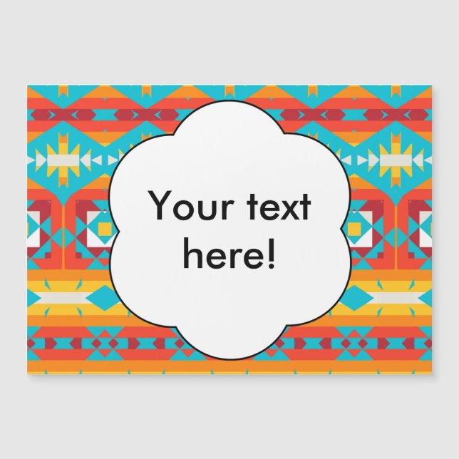 Carte Magnétique Lignes de formes tribales (Devant)