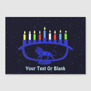 Carte Magnétique Lion bleu Menorah
