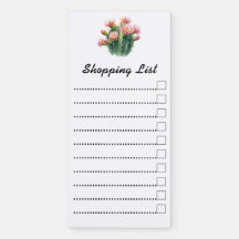 Carte magnétique Liste d'achats Aquarelle Cactus