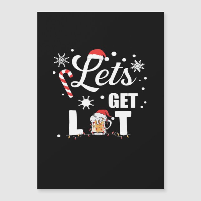 Carte Magnétique Lit Adulte Drôle X-mas Noël Essentia (Devant)