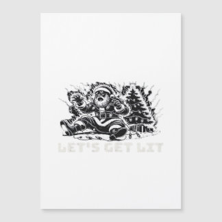 Carte Magnétique Lit Drôle Vibe de Noël Classique