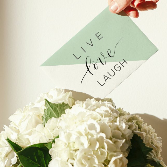 Carte Magnétique Live Love Lauder Motivation Positive Citation (Créateur téléchargé)