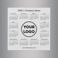 Logo 2026 de la société Calendrier sur le aimant g