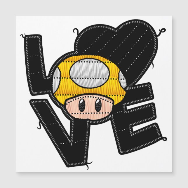 Carte Magnétique Love Toad - Aimant Jaune (Devant)