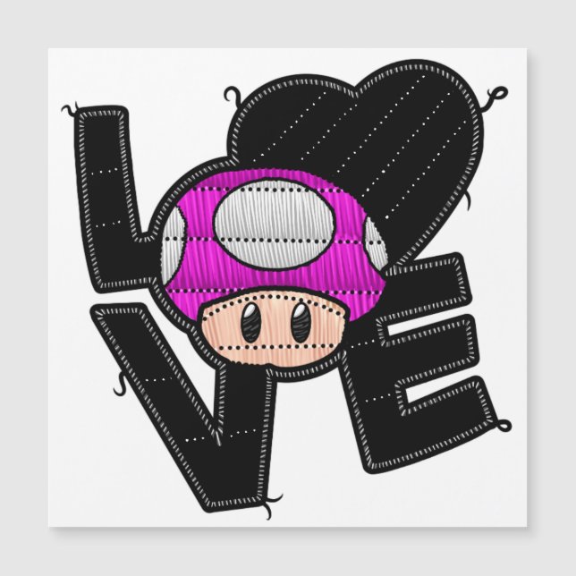 Carte Magnétique Love Toad - Aimant rose (Devant)
