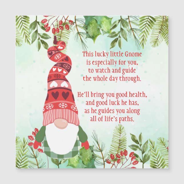 Carte Magnétique Lucky Gnome Ce petit Gnome Jigsaw Puzzle (Devant)
