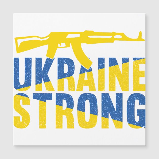 Carte Magnétique L'Ukraine : un soutien fort pour l'Ukraine (Devant)