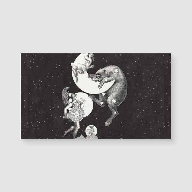 Carte Magnétique Lune céleste ciel Univers Dieu Nuit Illustration (Devant)