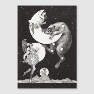 Carte Magnétique Lune céleste ciel Univers Dieu Nuit Illustration