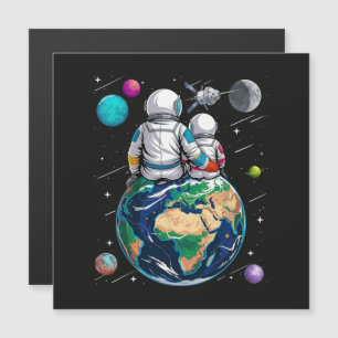 Carte Magnétique Lune et astronaute