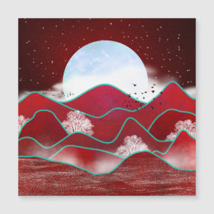 Carte Magnétique Lune rouge