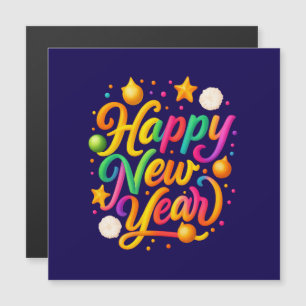 Carte Magnétique Luxury New Year